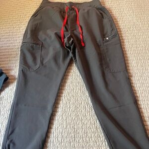 Figs Petite Large Grey High Waisted 2.0 Petite Skinny Scrub Pants